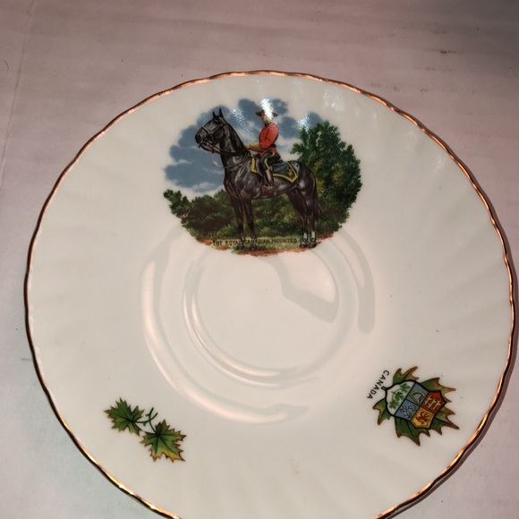 Vintage Queen’s Centenary Dear Royal Canadian Mounted Police cup and saucer - Picture 8 of 13